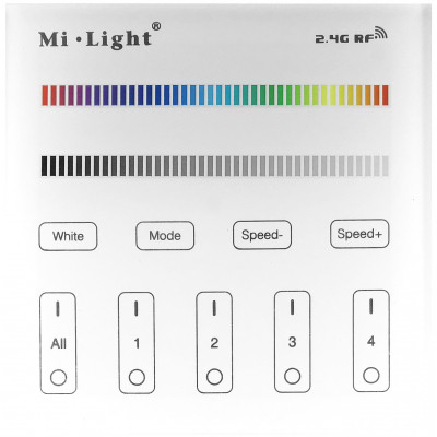 Mi-light 4 zónás fali érintő kapcsoló RGB és RGBW led szalaghoz( B3)