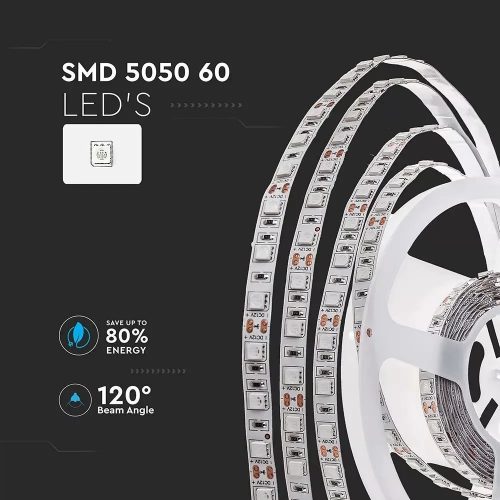 V-TAC LED szalag 12V 11W kék 60led/m IP20