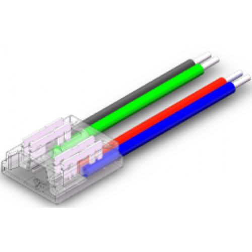 COB RGB led szalag betáp csatlakozó, 4 pólusos,10mm