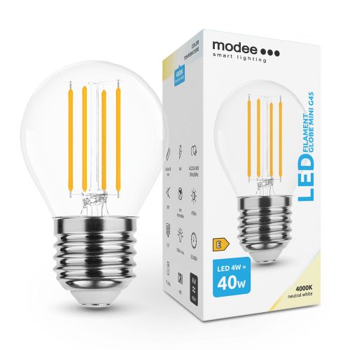 Modee kisgömb filament LED izzó E27 4W 470Lm 360° 4000K