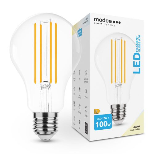 Modee filament LED izzó E27 12W 1521Lm 360° 4000K