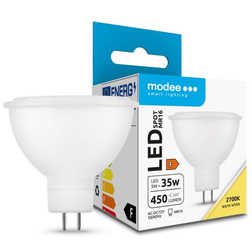 Modee LED spot izzó 12V MR16 5W 450Lm 100° 2700K 