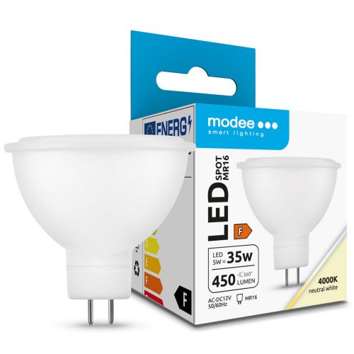 Modee LED spot izzó 12V MR16 5W 450Lm 100° 4000K 