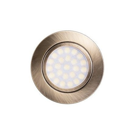 Ultralux Bútorba építhető led lámpa 220-240V 4W IP44 Sárgaréz