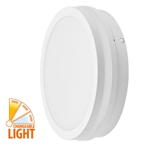 Ultralux Led lámpa mozgásérzékelővel 18W IP54 CCT 1800Lm fehér