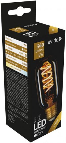 Avide filament LED izzó E27 5W 360Lm 360° 2700K 