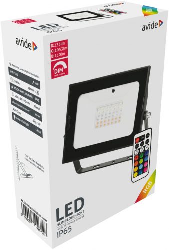 Avide RGB led reflektor  IR távirányítóval  30W 1521Lm