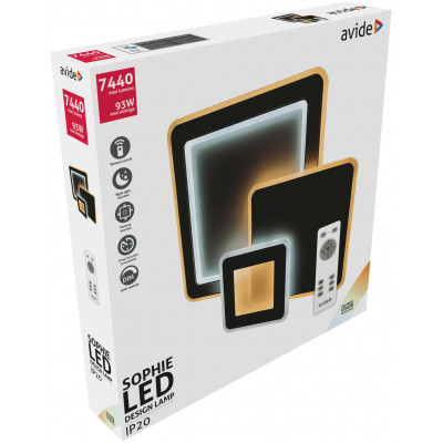 Avide Sophie  Mennyezeti design led lámpa távirányítóval 93W 7440Lm 3000-6400K