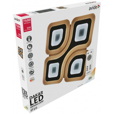 Avide Dakar Mennyezeti design led lámpa távirányítóval 98W 7300Lm 3000-6400K