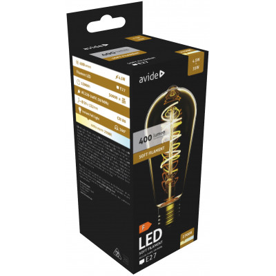 Avide filament LED izzó E27 4,5W 400Lm 360° 2700K